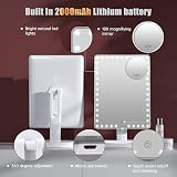 FASCINATE Lighted Makeup Vanity Mirror 45 LED, 360° Rotation, USB Rechargeable view 7