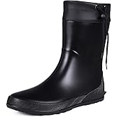 Asgard Women's Mid Calf Rain Boots Collar Gardening Boots Ultra Lightweight Portable Garden Shoes