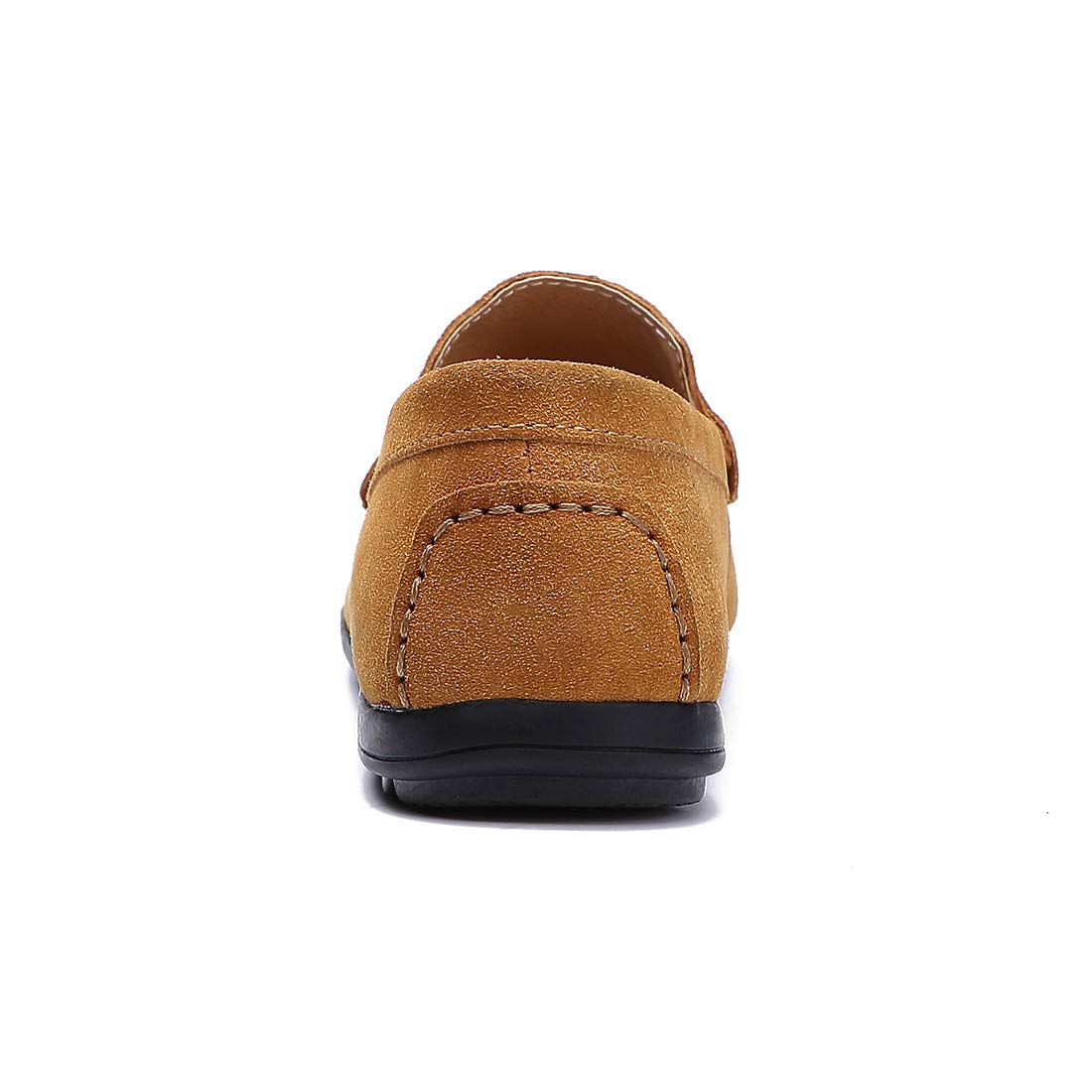 Ruiatoo Men\'s Penny Loafers Slip On Driving Boat Shoes Moccasins Footwear Suede Leather Flat Dress Shoes Brown 39