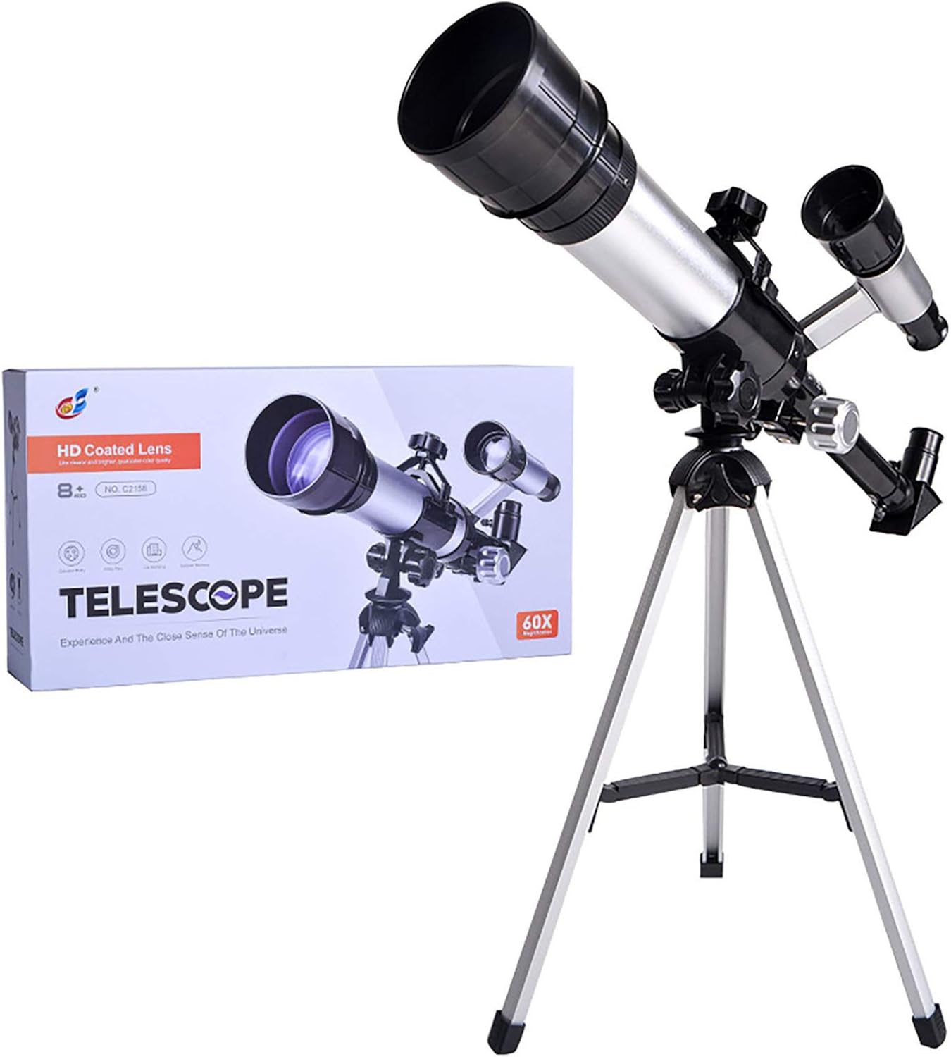 Funyplus Télescope astronomique adapté aux débutants, Enfants et