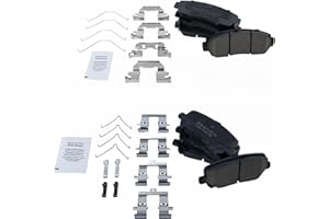AM AUTOPARTS Front and Rear Brake Pad Set Ceramic Compatible with 2011-2017 Honda Odyssey