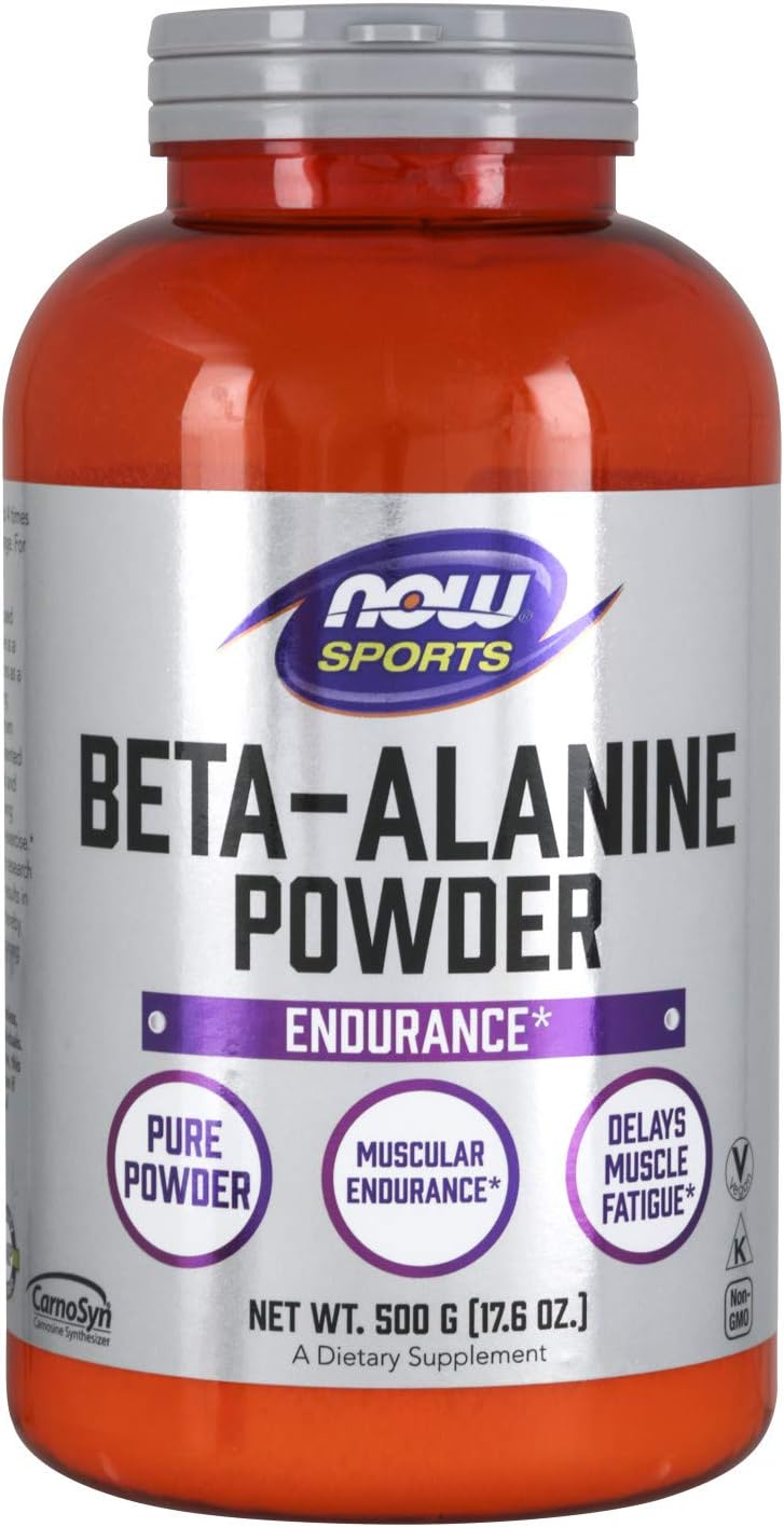 NOW Sports Nutrition, Beta-Alanine Pure Powder 2,000 mg, Muscular Endurance*, 500 Grams