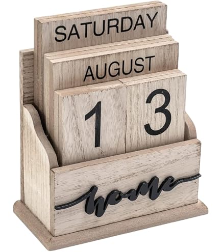 Amazon.com : Notakia Perpetual Calendar Wooden Calendar Blocks