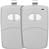 Kingdder 2 Pcs 2 Channel Gate Opener Compatible with Multicode Linear | Garage Door Remote Compatible with MCS412001, 10 Dip 300mhz, Remote Control Transmitter with Sun Visor Clips
