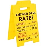 White Elephant Gifts Funny Office Desk Gifts Answer Desk Rates Desks Sign Office Cubicle Decor for Coworker Employee Teammate Boss Manager