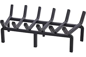 TwentyNext Heavy Duty Solid Steel Fire Grate - 20 Inch Wood Log Rack for Indoor Hearth, Outdoor Fire Pit & Chimney
