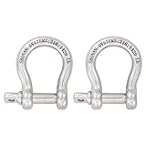 SHONAN 3/8" Bow Shackles, Heavy Duty D Ring Shackle