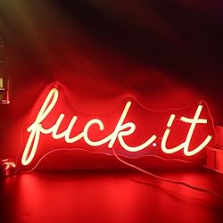 LED "Fuck It" Neon Sign USB Powered Neon Lights for