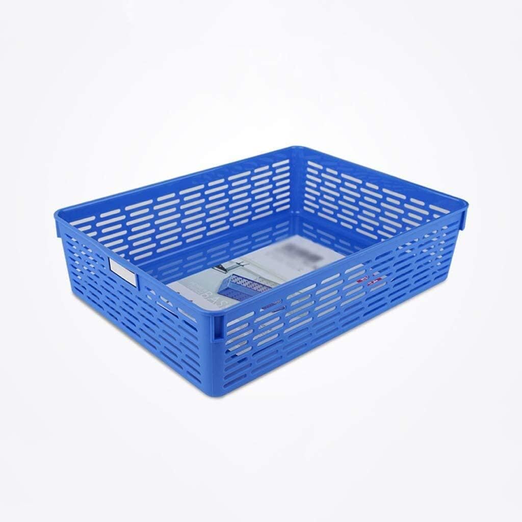 Organizer File Shelf, Mesh Briefcase Storage Basket Storage Box Plastic Data Finishing Bar, Blue, 32.4 24 8.5cm Desktop Organizer: Home & Kitchen
