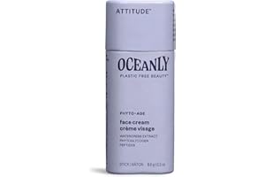 ATTITUDE Oceanly Face Cream Stick, Made in Canada, EWG Verified, Plastic-free, Plant & Mineral-Based Ingredients, Vegan Beaut