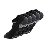 RuRu Monkey Mens No show Sport Socks, Moisture Control, Arch Support (Black and 