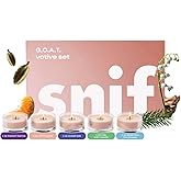 Snif G.O.A.T. Votive Candle Set, 5 Premium Scented Candles, 100% Cotton Fiber Wicks, Soy Wax Blend, Non-Toxic, Vegan