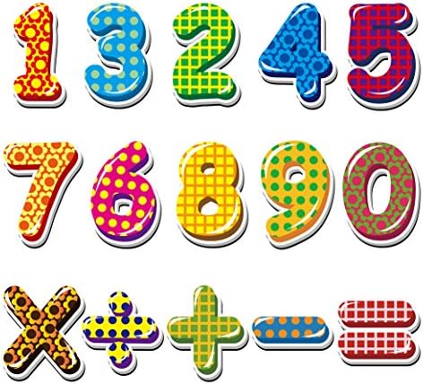 SUOCO Magnetic Numbers, Colorful Number + Operation Symbol Magnets, Educational Toys for Preschool kids Leaning, Counting