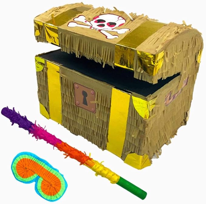 Pinata Unique Party Pirate Treasure Chest Pinata, Pinata Fortune Box