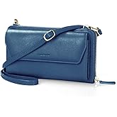 nuoku Womens RFID Wallet Purse Wristlet Crossbody Clutch with Zip Around 2 Strap | RFID, Zip Around, 2 Strap