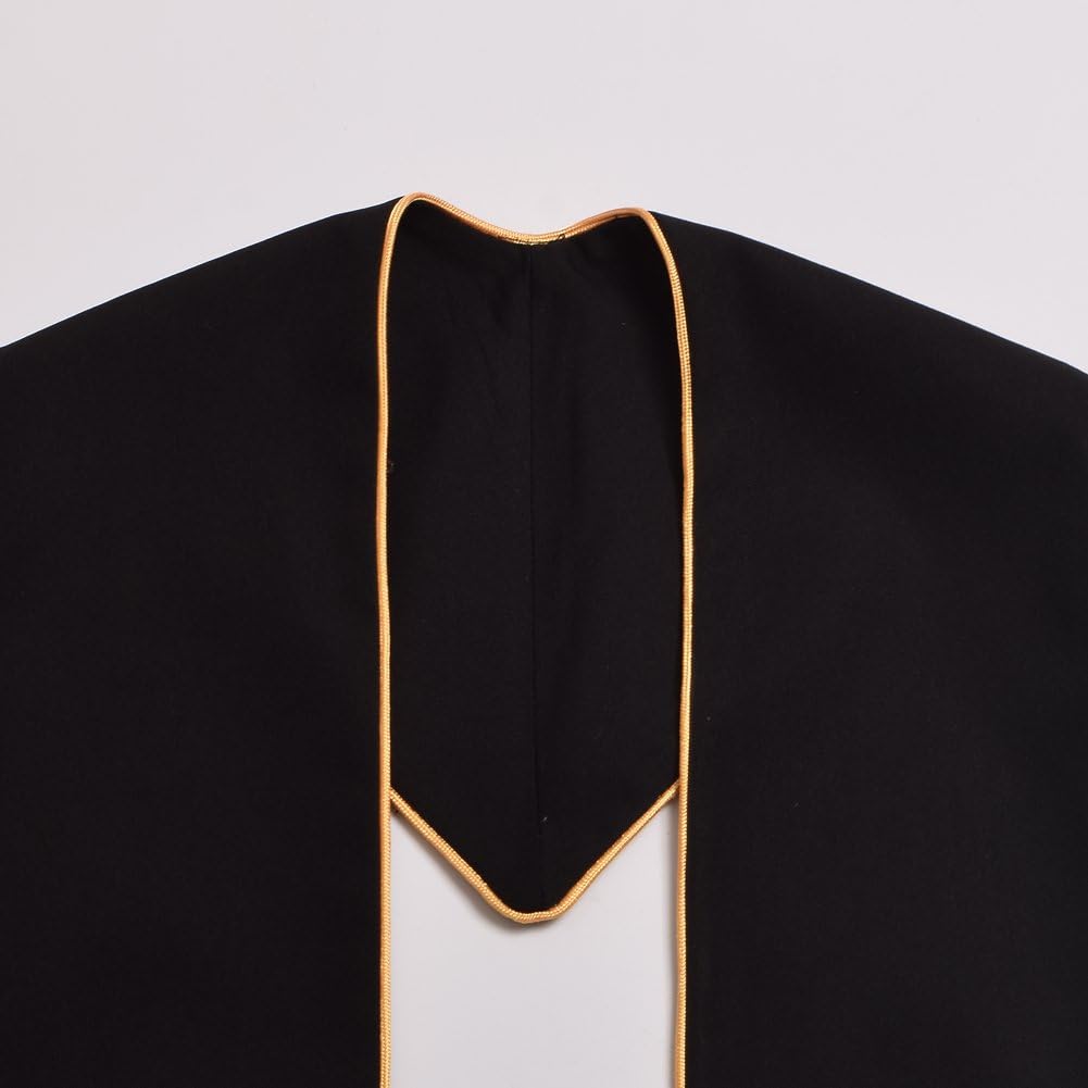 BLESSUME Clergy Black Stole Cross Embroidered 1pc: Clothing
