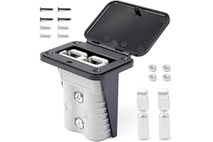 Erchon 175A Plug Mounting Panel with Dust Cover Compatible with Anderson SB175 Series Connectors Flush Mount Recessed Plate, 175Amp Socket Panel 12-24V DC (1 pcs)