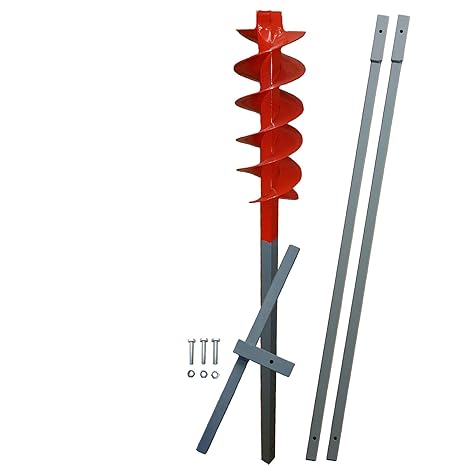 3m Erdbohrer mit 120mm Bohrkopf -'VERLÄNGERBAR'- auch als Brunnenbohrer, Handerdbohrer, Erdlochbohrer, Brunnenbohrgerät, Pfla