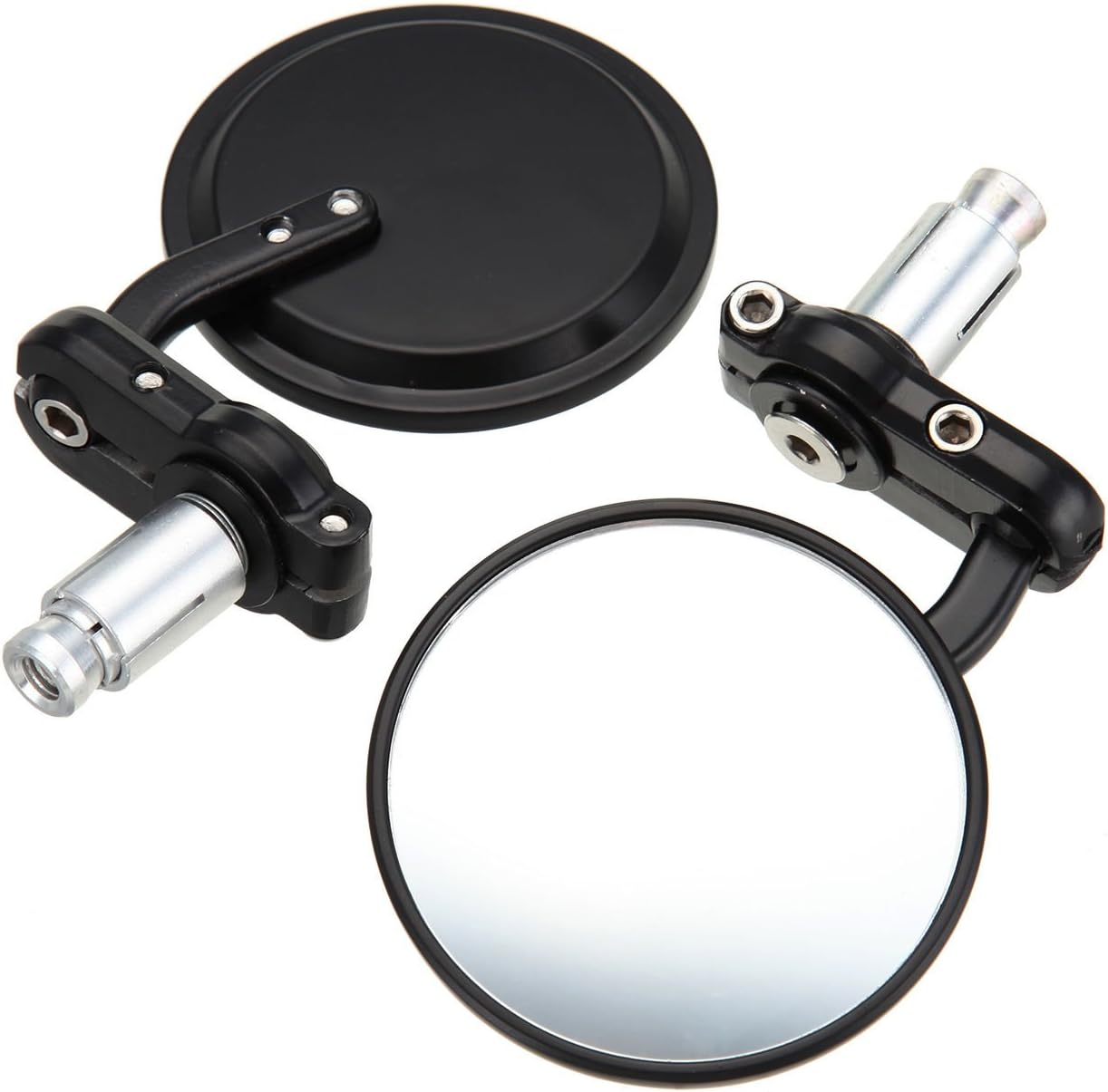 7/8" Handlebar Bar End Round Mirrors For Shadow Ninja CBR GSXR YZF Boulevard