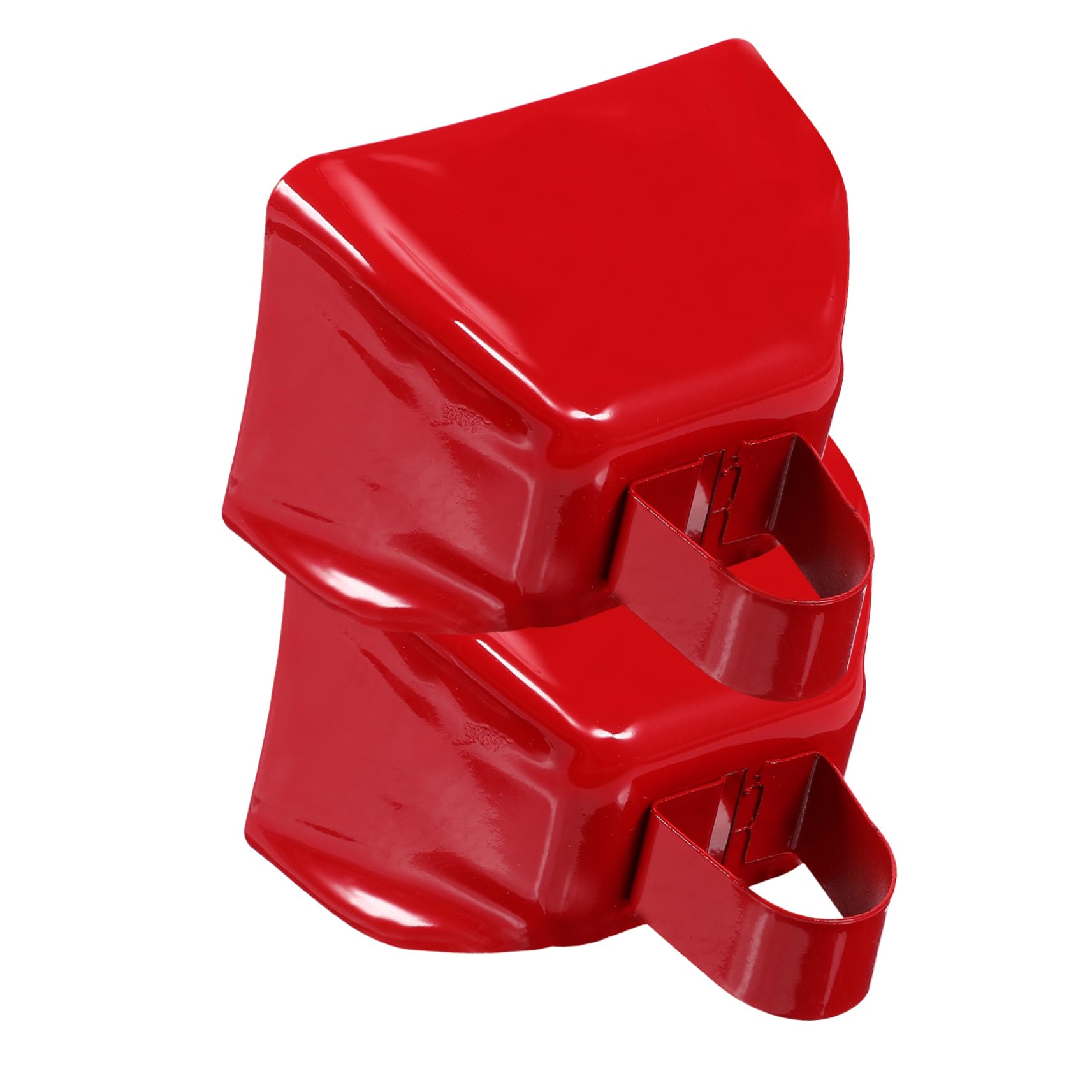 Milisten 2pcs Christmas Jingle Bells Alarm Call Bell Cattle Bell Farm Cow Bells Cheering Bell for Sports Cow Bells Noise Makers Cow Bells with Handle Cowbell Metal Cow Bells Animal Square