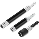 3pcs Drill Bit Sleeve Guide 1/4" Magnetic Drive Guide Screw Sleeve | Screw Guide Drill Bit Screws Holder Sleeves Screwdriver Magnetic Screws Holders Drills Sleeves Guides Extension