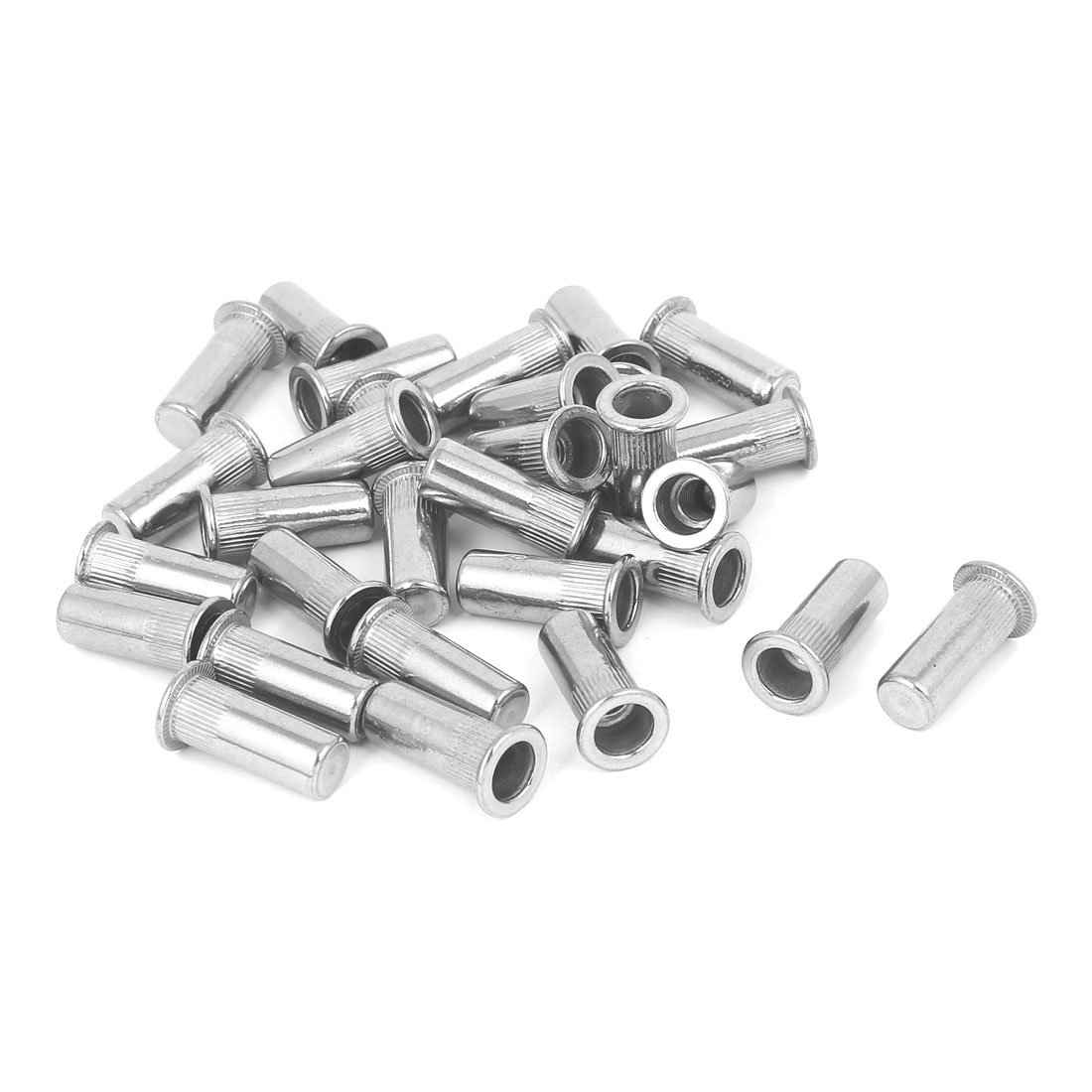 Sourcingmap M6x23mm 304 Stainless Steel Straight Knurled Closed End Rivet Nut Fastener 30pcs