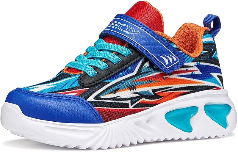 J Assister Boy B Sneaker, Royal/Orange, 34 EU