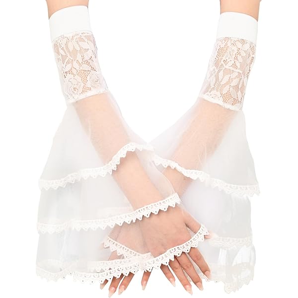 ENVY BODY SHOP Lace Sleecrets – Add Long Sleeves To Any Sleeveless Dress Or Top, White, X-Large