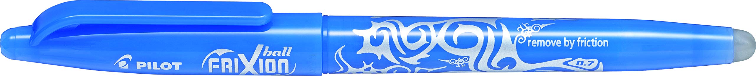 PILOT Frixion Erasable Rollerball Pen 0.7mm Tip- Sky Blue, Box of 12, Medium