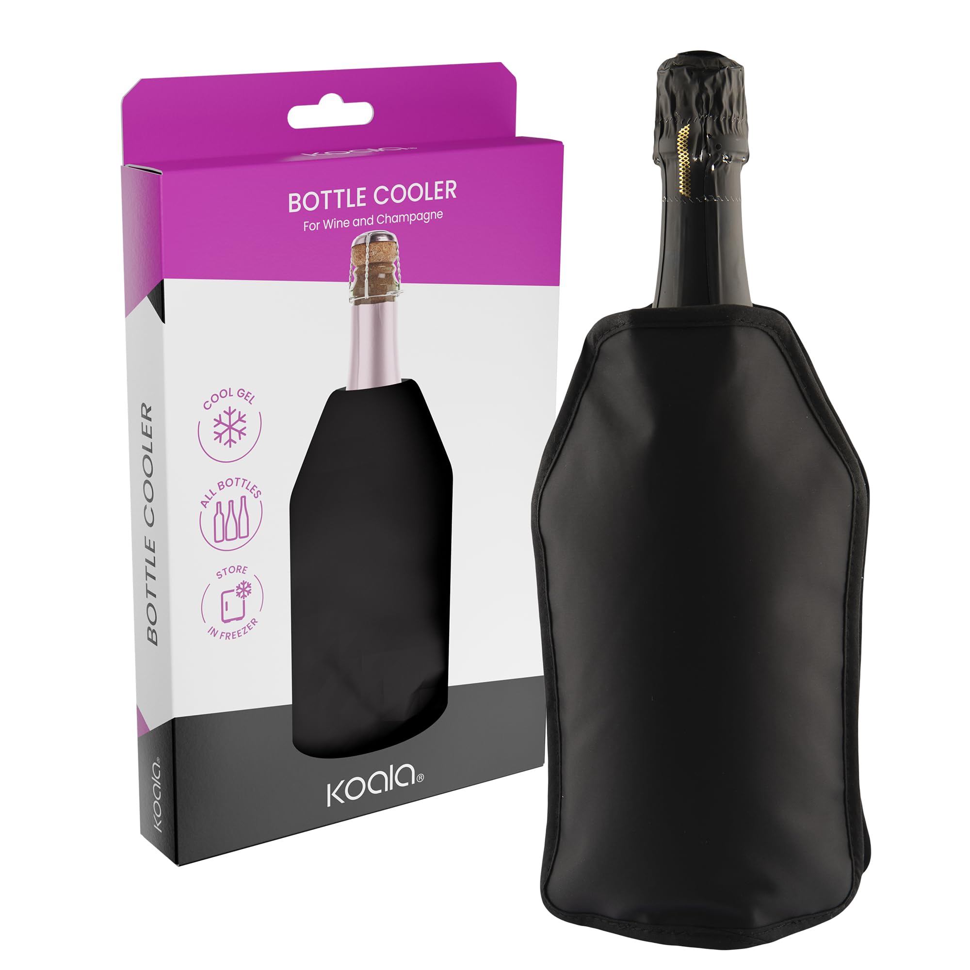 Koala High Tech -Black Wine & Champagne Cooler Wrap - 1Piece
