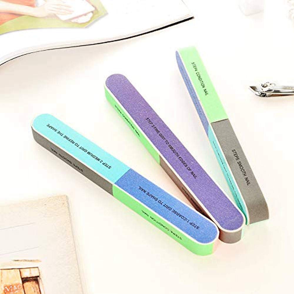 10 PCS IFUNSON Professional 7 Way Nail File and Buffers for Women Girls, Emery Boards, Manicure Tools : Beauty