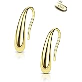 COCHARM 14K Gold Plated Drop Earrings 925 Sterling Silver Huggie Hoop Earrings 20g Hoop Earrings Drop Earrings for Women