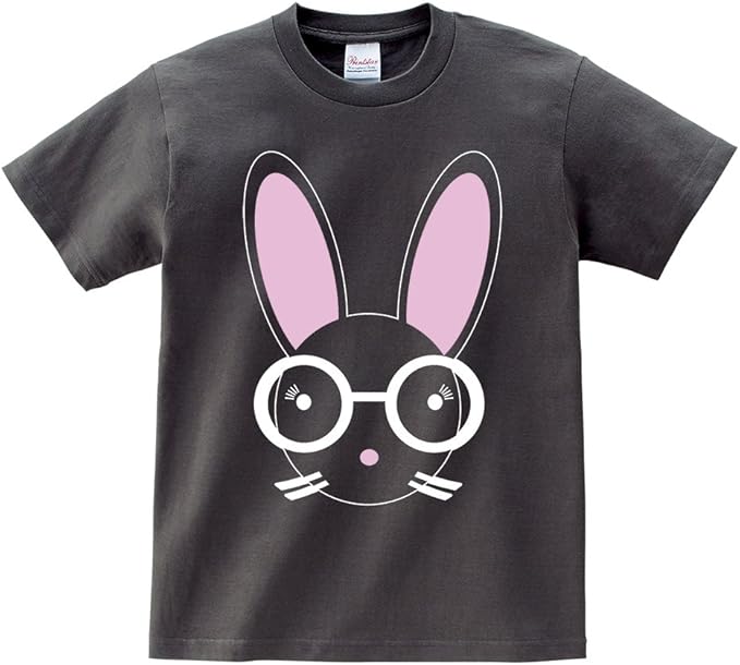 Amazon ノーブランド品 うさぎ チャコール Lサイズメンズ半袖tシャツ Tシャツ カットソー 通販