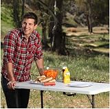 LIFETIME Height Adjustable Craft Camping and Utility Folding Table view 2