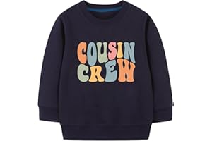 Sineeko Cousin Crew Sweatshirt for Toddler Boys Girls Cousin Matching Outfits Shirt Fall Winter Vacation Tops 2-7Year