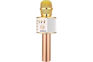 BONAOK Wireless Bluetooth Karaoke Microphone,3-in-1 Portable Handheld Karaoke Mic Speaker Machine Christmas Birthday Home Party