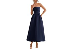 PRETTYGARDEN Cocktail Dresses for Women 2026 Summer Formal Elegant Tube Top Strapless Spring Wedding Guest Party Midi Dress
