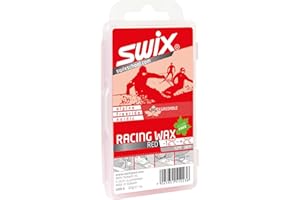 SWIX UR8 Red Bio 60g Racing Wax for Mid-Range Temperatures | Durable Soft Glide Wax for Alpine Skiing, Training & Racing
