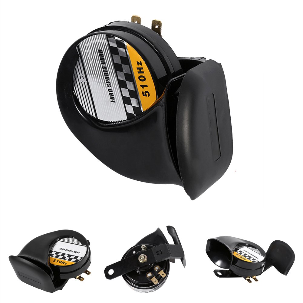 Mini Loud Effective Auto Snail Horn, 115DB 510HZ Clear Loud Motorcycle Loud Voice Speaker, Water Dust Proof Electric Snail Horn Loud Speaker for Amplifying Horn Sound of Motorcycle, Scooter