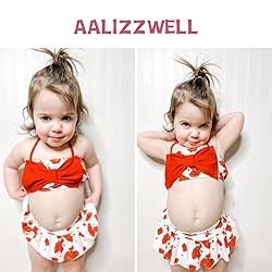Little Baby Girls Swimsuit Strawberry Bikini Two