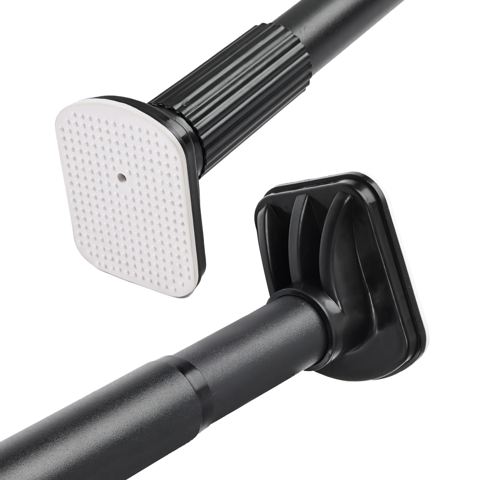 Shower Curtain Rod Curtain Rod Tension Curtain Rod No Drilling Heavy Duty Tension Rod for Windows, Bathroom, Kitchen, Room Divider, Extendable from 120-170cm, Φ32mm, Black