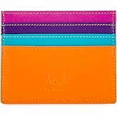 mywalit Multi-Color Leather Credit Card Holder | 3 Card Slots & ID Window Wallet