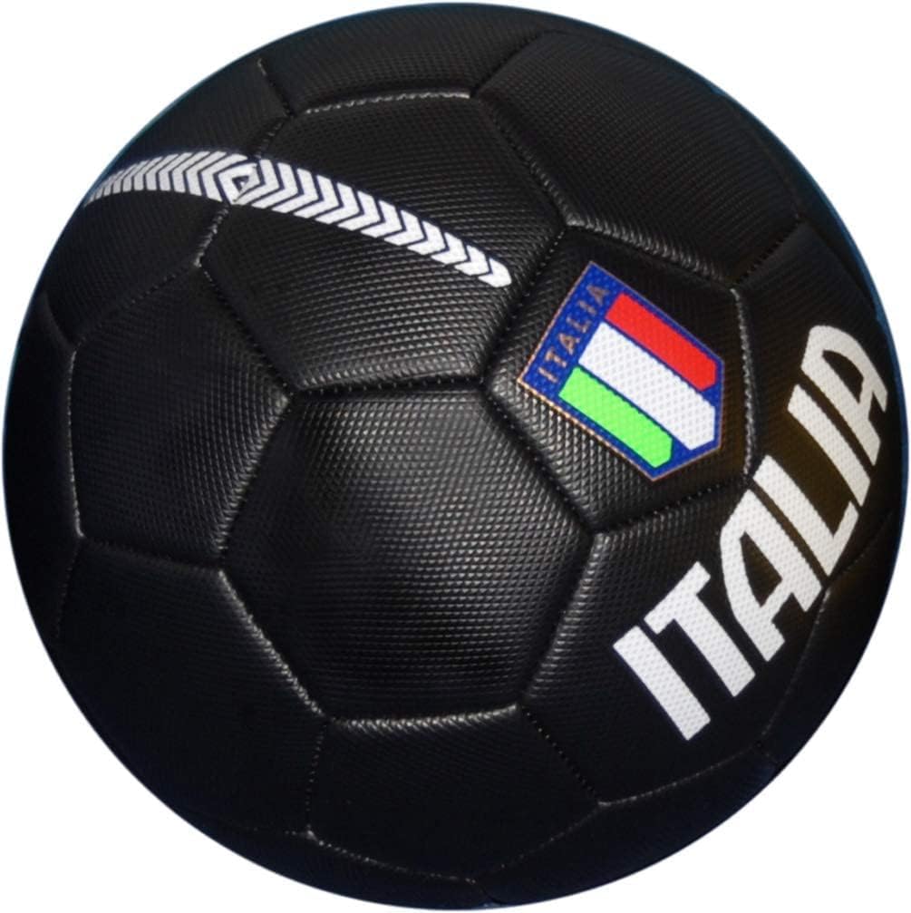 Cucuba Soccer Ball, Size 5 - Black Italy, Machine-finished, Micro-textured, 32-panel - Unisex-Adults