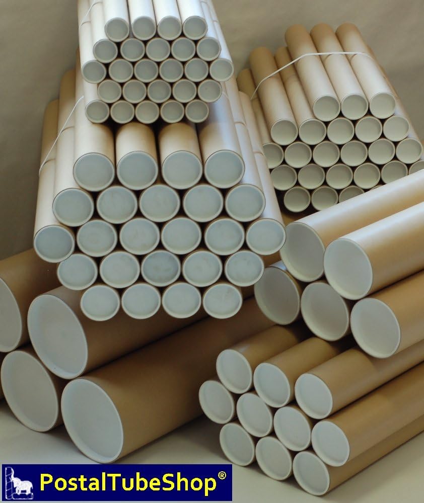50 x A1 Postal Tubes 76.2mm x 632mm with plugs - Next working day delivery