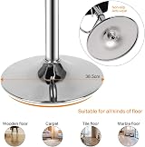 bigzzia Bar Stool Set of 2 Grey PU Leather Swivel Height Adjustable Backrest view 4