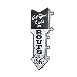 Route 66 Double-Sided Marquee Sign With Vintage