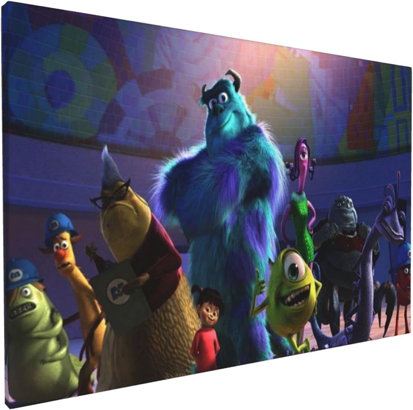 GLBlife Monsters Inc Paintings 3D Printed Posters Canvas Wall Art Bedroom for Office Decor Pictures Painting 12x18in