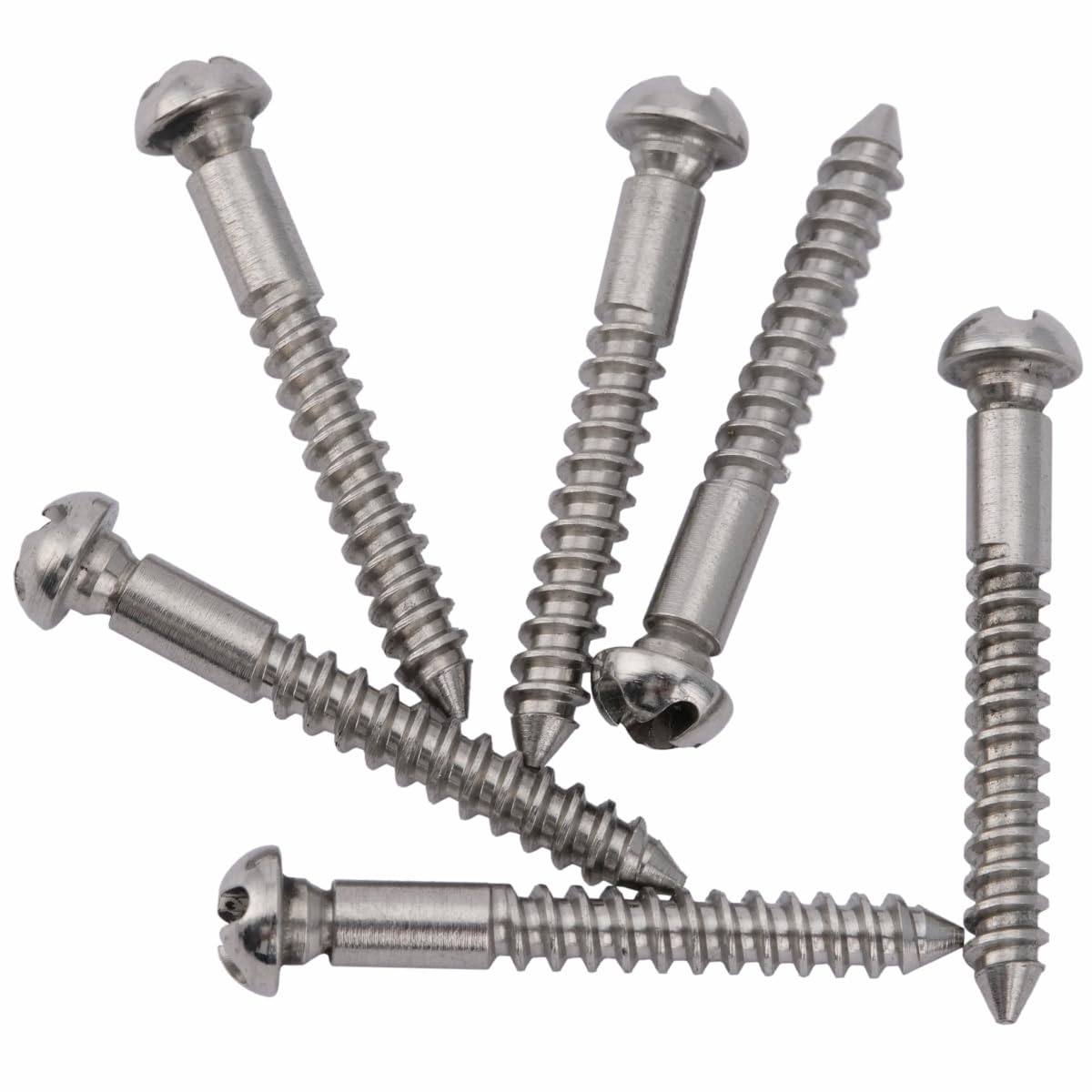 Musiclily Ultra 30X3.5mm Stainless Steel Tremolo Bridge Screws for PRS Style Electric Guitar, Original Color (Set of 6)