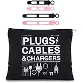 Sisadodo Charging Cable Organizer Travel Bag Toiletry Makeup Cosmetic Bags Medicine Med Toiletry Bag Pouch Diabetic Gifts Bags