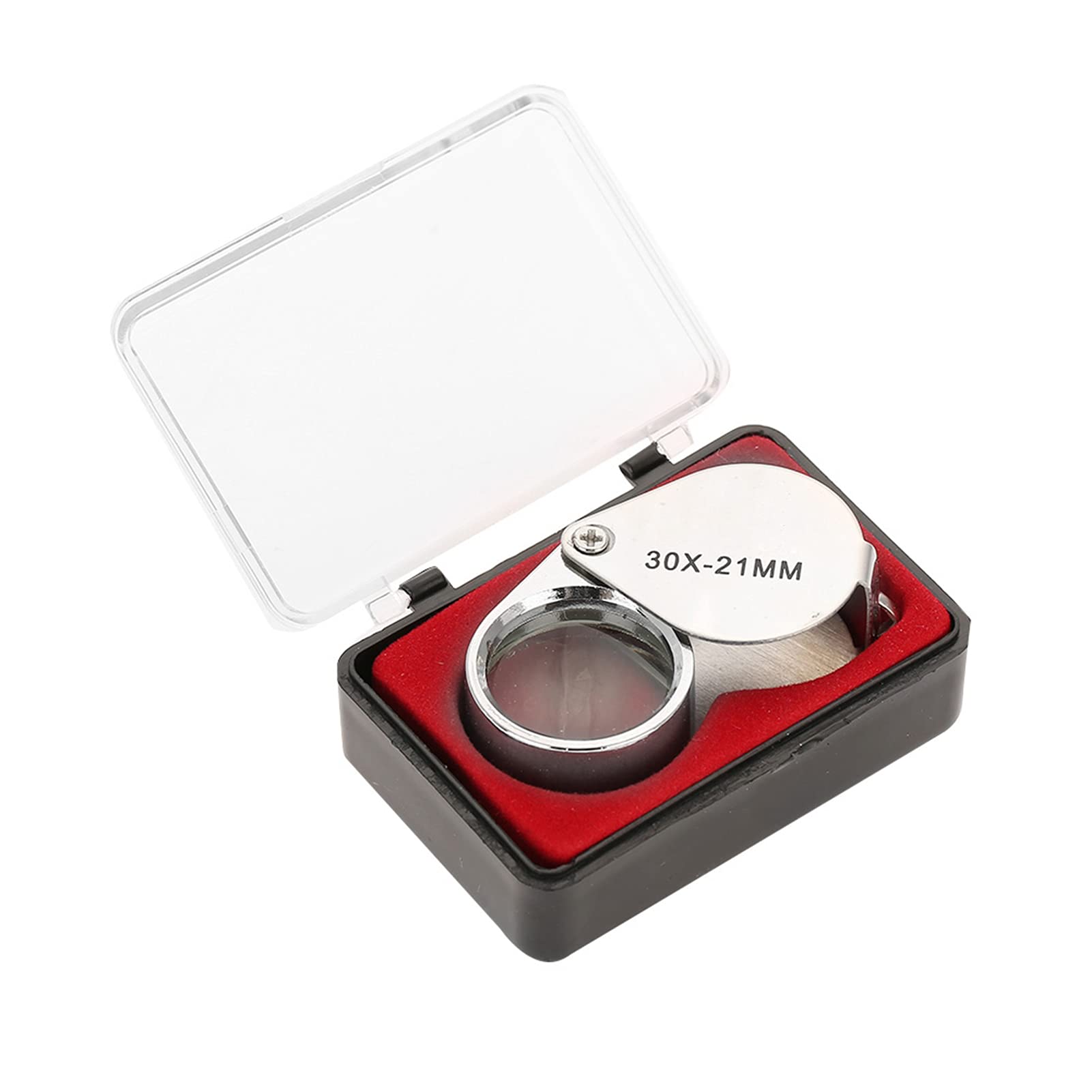 Professional with light jewelry magnifier, 30X / 20X folding magnifier for jewelry, diamonds, coins Ideal for the jewelry industry (30X)